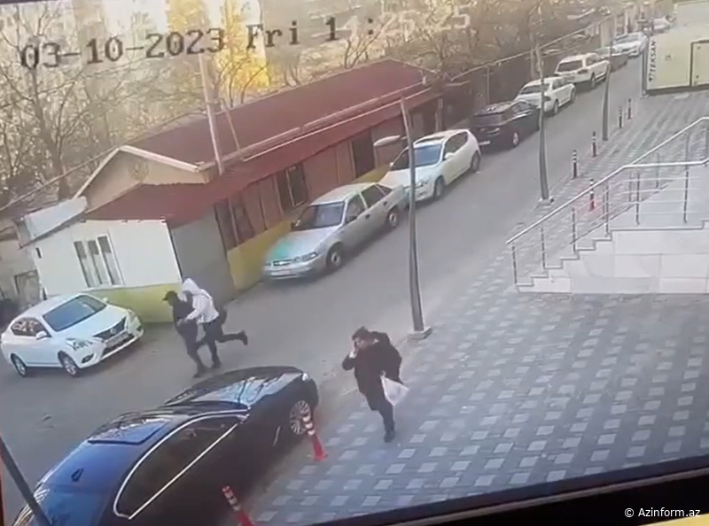 Bakıda silahlı hücum edənlərin YENİ GÖRÜNTÜLƏRİ: Hadisə yerindən... - ANBAAN VİDEO