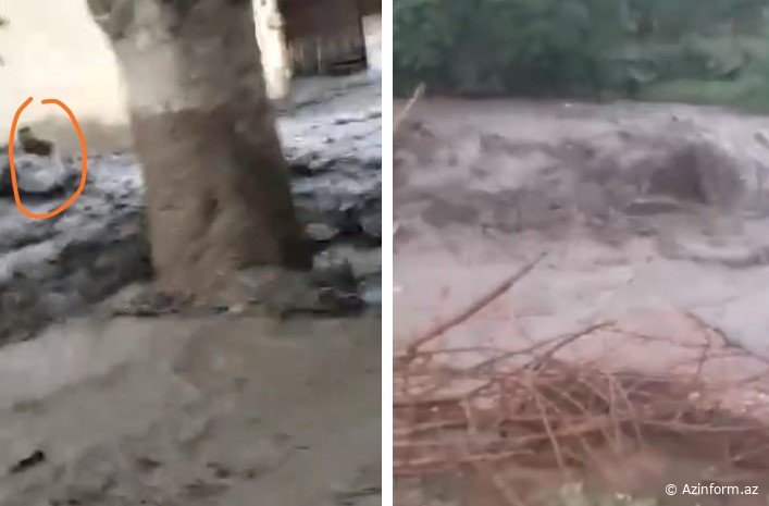 Göygöldə sel adamları belə APARDI  - VİDEO