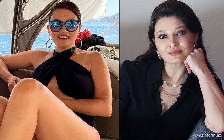 Sevgilisi ilə tətil edən Nurgül Yeşilçay QƏRİBƏ POZA VERDİ: "Pilləkəndə uzanıb..."  - FOTO